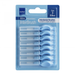 Intermed Ergonomic InterBrush Mini Μεσοδόντια Βουρτσάκια Size 3 Μπλε 0,6mm 8τμχ