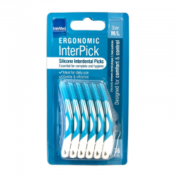 Intermed Ergonomic InterPick Size M/L Μεσοδόντια Σιλικονούχα Βουρτσάκια-Οδοντογλυφίδες 36τμχ