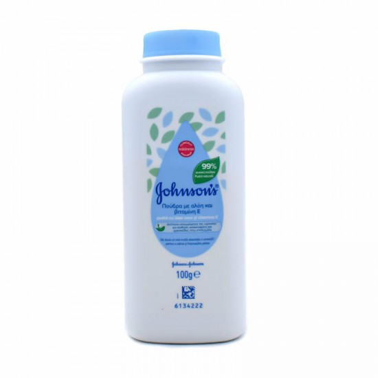 Johnson's Baby Powder Βρεφική Πούδρα με Αλόη και Βιταμίνη E 100g