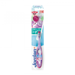 Jordan Step by Step Toothbrush Soft Μαλακή Οδοντόβουρτσα Παιδική 3-5 ετών Μονόκερος Μωβ 1 τεμάχιο