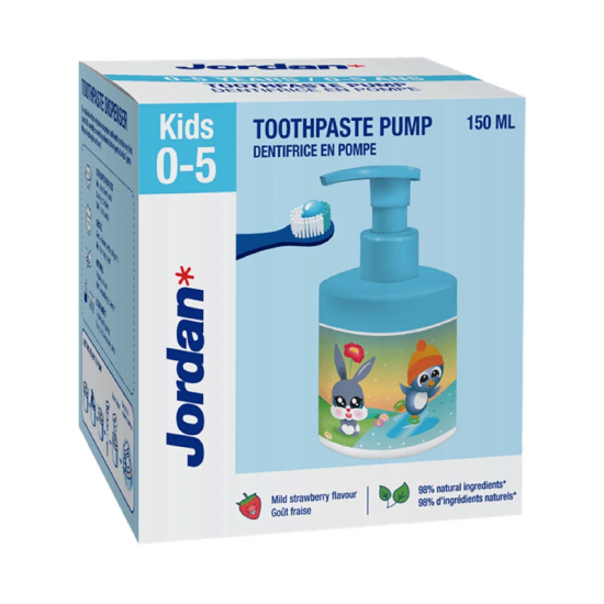 Jordan Toothpaste Pump Kids Παιδική Οδοντόκρεμα 0-5 Ετών με Αντλία 150ml