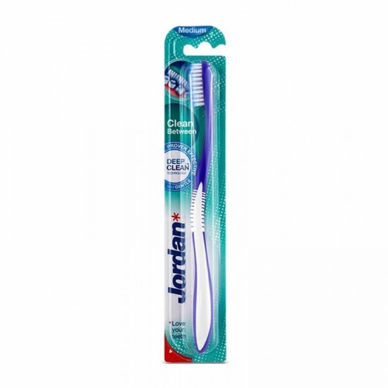 Jordan Clean Between Toothbrush Medium Purple Μέτρια Οδοντόβουρτσα Μωβ 1 Τεμάχιο
