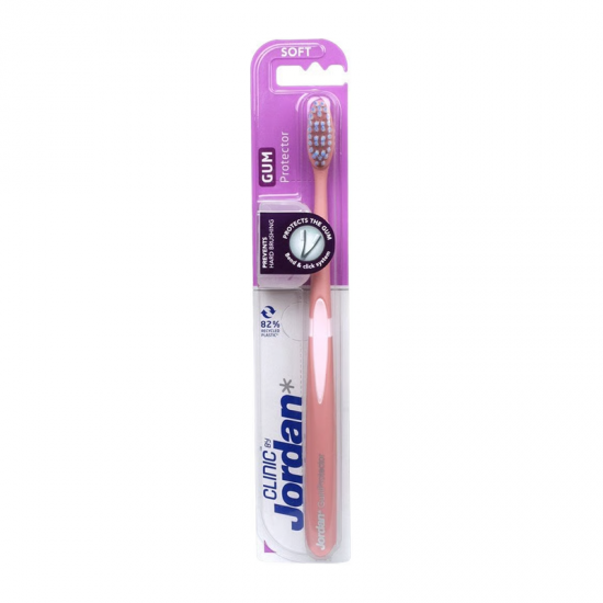 Jordan Gum Protector Toothbrush Soft Pink Μαλακή Εύκαμπτη Οδοντόβουρτσα Ροζ 1 Τεμάχιο