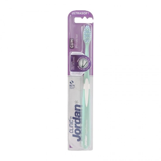 Jordan Gum Protector Toothbrush Ultra Soft Green Πολύ Μαλακή Εύκαμπτη Οδοντόβουρτσα Πράσινη 1 Τεμάχιο