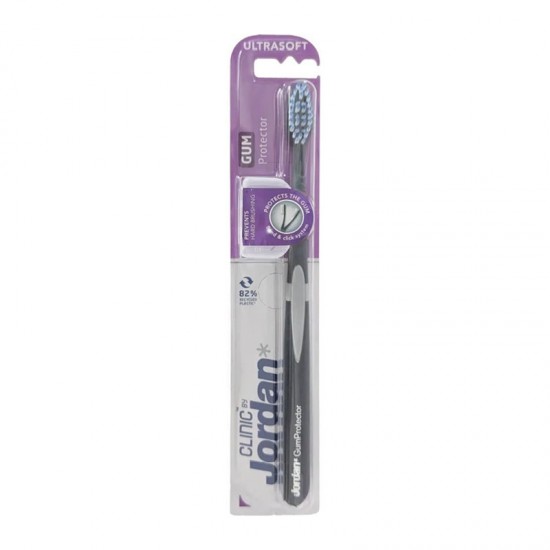 Jordan Gum Protector Toothbrush Ultra Soft Grey Πολύ Μαλακή Εύκαμπτη Οδοντόβουρτσα Γκρι 1 Τεμάχιο