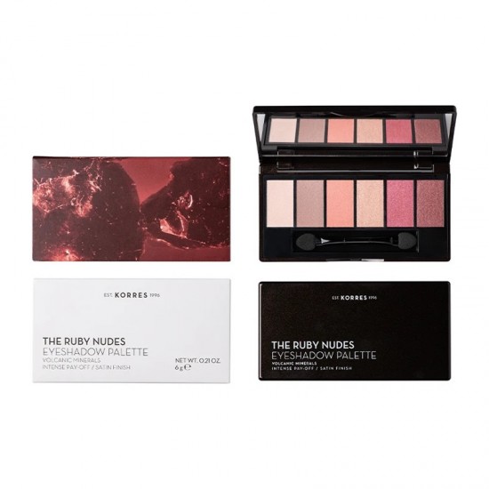 Korres Volcanic Minerals Eyeshadow Palette The Absolute Nudes Παλέτα Σκιών 6 Αποχρώσεων 6g