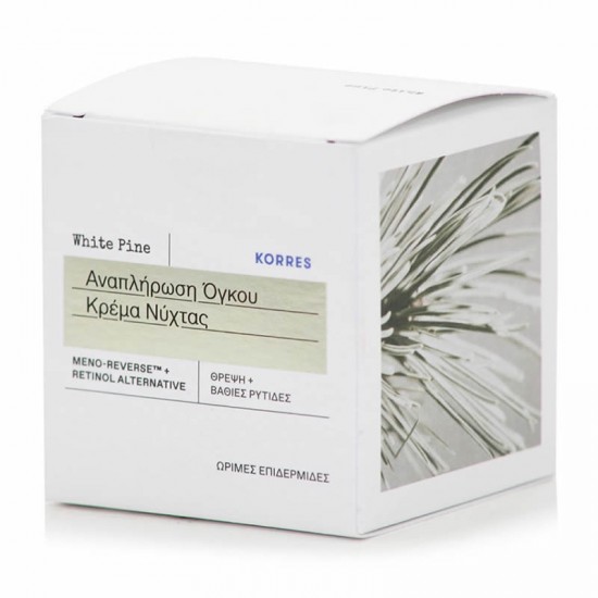 Korres White Pine Λευκή Πεύκη Κρέμα Νύχτας Αναπλήρωσης Όγκου για Ώριμες Επιδερμίδες 40ml