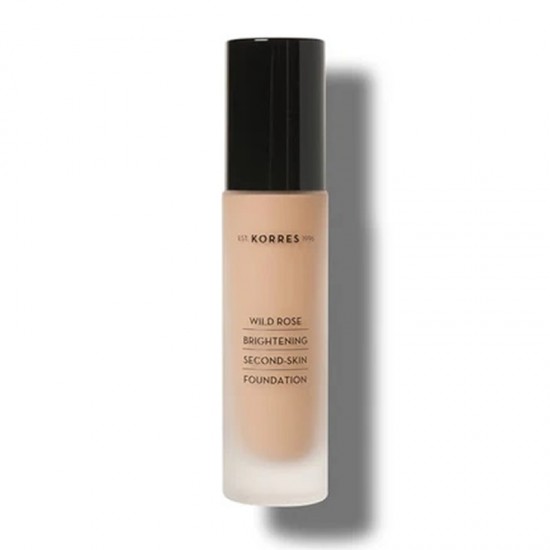 Korres Wild Rose Brightening Second Skin Foundation WRF3 Άγριο Τριαντάφυλλο Make-Up SPF15 30ml
