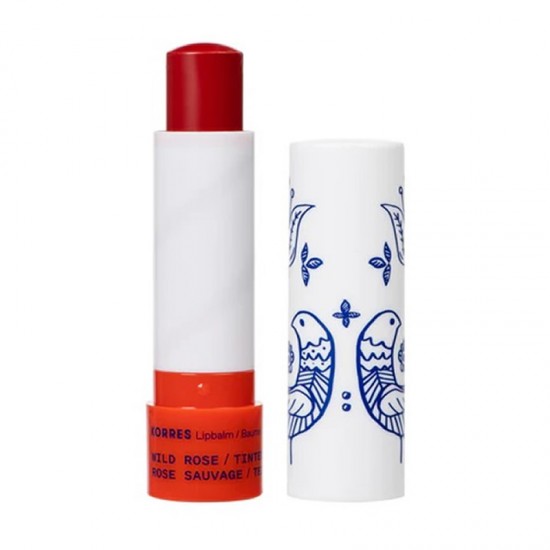Korres Wild Rose Tinted Lip Balm Άγριο Τριαντάφυλλο με Χρώμα 4,5g