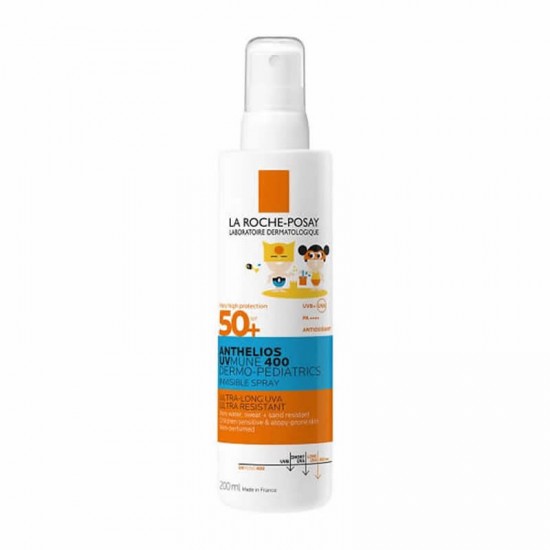 La Roche-Posay Anthelios UVMUNE 400 Invisible Spray SPF50+ Παιδικό Αντηλιακό Σπρέι Σώματος Υψηλής Προστασίας με Υψηλή Αντοχή σε Νερό, Ιδρώτα και Άμμο 200ml 