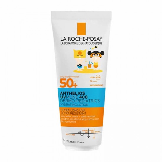 La Roche-Posay Anthelios UVMUNE 400 Dermo-Pediatrics Hydrating Lotion SPF50+ Παιδικό Ενυδατικό Αντηλιακό Γαλάκτωμα για Ευαίσθητο & με Τάση Ατοπίας Δέρμα 75ml