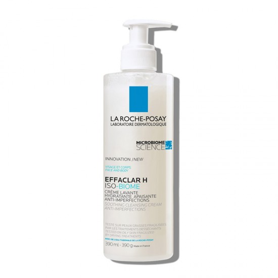 La Roche-Posay Effaclar H Iso-Biome Κρέμα Καθαρισμού Προσώπου & Σώματος κατά των Ατελειών 400ml