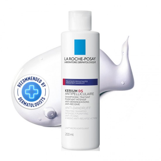 La Roche-Posay Kerium DS Anti-Dandruff Treating Shampoo Σαμπουάν Εναντικής Μικροαπολέπισης κατά της Πιτυρίδας 200ml