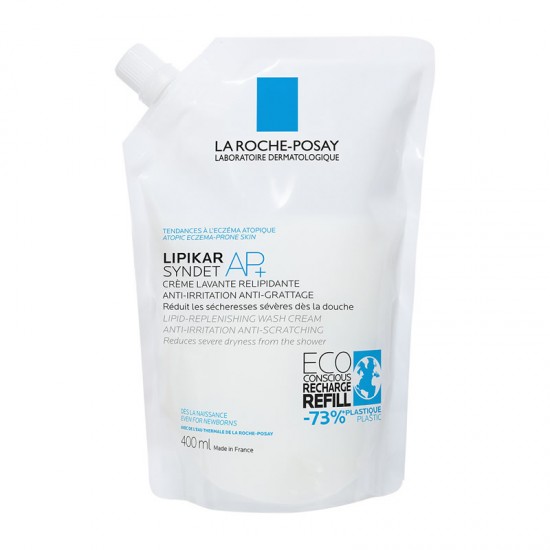 La Roche-Posay Lipikar Syndet AP+ Refill Κρέμα Καθαρισμού για Ξηρό Δέρμα με Τάση Ατοπίας 400ml