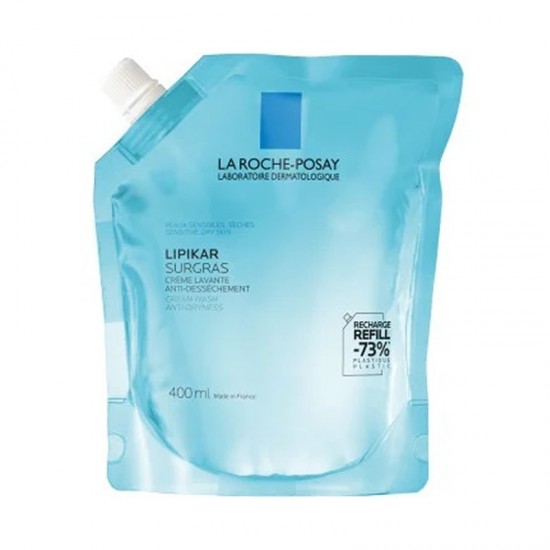 La Roche-Posay Lipikar Surgras Refill Kαθαριστικό για Πρόσωπο και Σώμα σε Υφή Κρέμας για Ξηρή Επιδερμίδα 400ml	