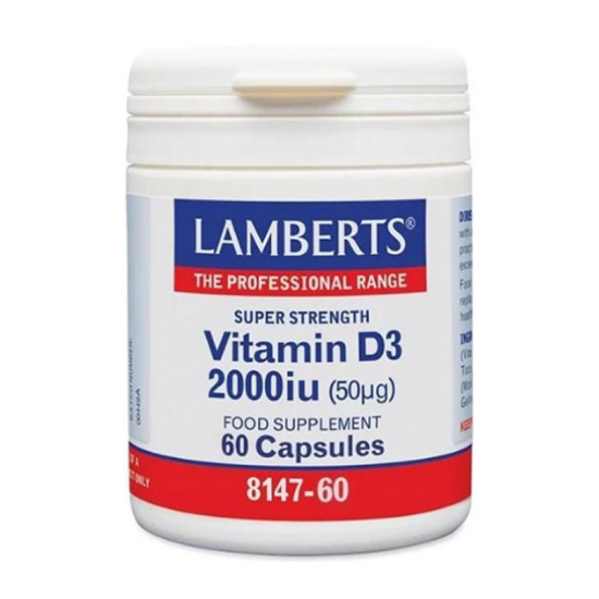 Lamberts Vitamin D3 2000iu (50μg) Συμπλήρωμα Βιταμίνης D3 60 κάψουλες