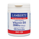 Lamberts Vitamin D3 2000iu (50μg) Συμπλήρωμα Βιταμίνης D3 120 κάψουλες