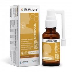 Leriva Immuvit Herbs & Propolis Spray Σπρέι Λαιμού με Βότανα & Πρόπολη για Ερεθισμένο Λαιμό 30ml