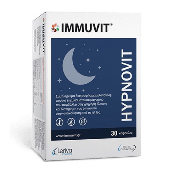 Leriva Immuvit Hypnovit Συμπλήρωμα για Χαλάρωση & Βελτίωση Ύπνου 30 Κάψουλες