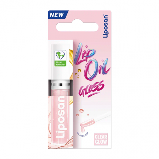 Liposan Lip Oil Gloss Clear Glow Διάφανο 5,1g/5,5ml