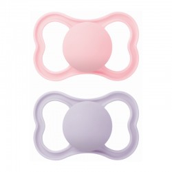 MAM Πιπίλα Καουτσούκ Air 16+ μηνών Χρώμα Ροζ 2τμχ