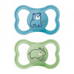 MAM Πιπίλα Σιλικόνης Air 16+ μηνών Χρώμα Μπλε 2τμχ