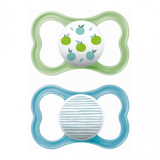 MAM Πιπίλα Καουτσούκ Air 6-16 μηνών Χρώμα Μπλε 2τμχ