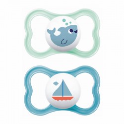MAM Πιπίλα Σιλικόνης Air 6-16 μηνών Γαλάζιο 2τμχ