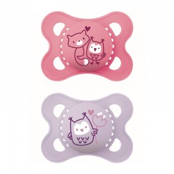 MAM Πιπίλα Σιλικόνης Original 2-6 μηνών Ροζ 2τμχ