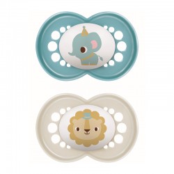 MAM Πιπίλα Καουτσούκ Original 16+ μηνών Χρώμα Μπλε 2τμχ