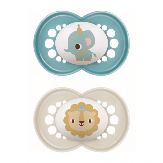 MAM Πιπίλα Καουτσούκ Original 16+ μηνών Χρώμα Μπλε 2τμχ