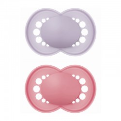 MAM Πιπίλα Σιλικόνης Original 6-16 μηνών Μωβ 2τμχ