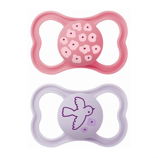 MAM Πιπίλα Σιλικόνης Supreme 16+ μηνών Χρώμα Ροζ 2τμχ