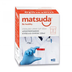 Matsuda Αποστειρωμένο Κύπελλο Συλλογής Ούρων Ουροσυλλέκτης 120ml 1 Τεμάχιο