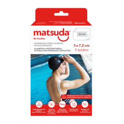Matsuda Αδιάβροχα Αποστειρωμένα Αυτοκόλλητα Επιθέματα Τραυμάτων 5x7,2cm 5 Τεμάχια