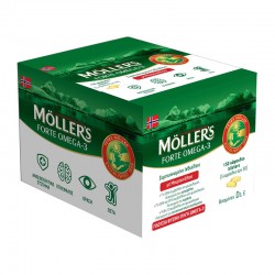 Moller's Forte Omega-3 Συμπλήρωμα με Ιχθυέλαιο, Μουρουνέλαιο και Βιταμίνες D & E 150 Κάψουλες