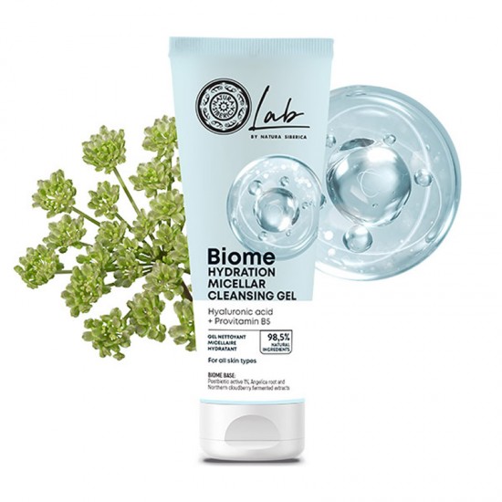 Natura Siberica Lab Biome Hydration Micellar Cleansing Gel Ενυδατικό Τζελ Καθαρισμού 140ml