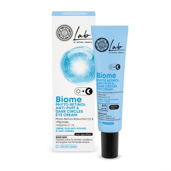 Natura Siberica Lab Biome Phyto Retinol Anti-Puff & Dark Circles Eye Cream Κρέμα Ματιών για Πρηξίματα & Μαύρους Κύκλους με Ρετινόλη 30ml