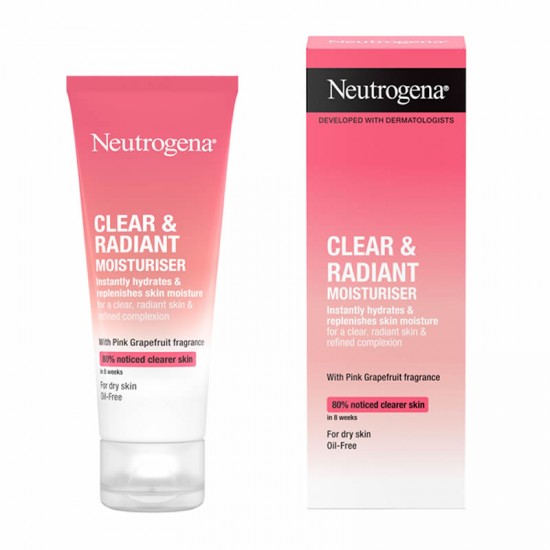 Neutrogena Clear & Radiant Moisturiser Ενυδατική Κρέμα Προσώπου με Άρωμα Pink Grapefruit 50ml
