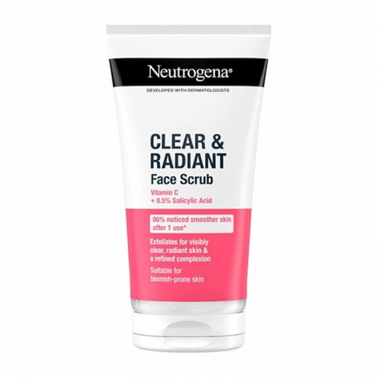 Neutrogena Clear & Radiant Face Scrub Απολεπιστικό Προσώπου με Vitamin C + 0,5% Σαλικυλικό Οξύ 150ml