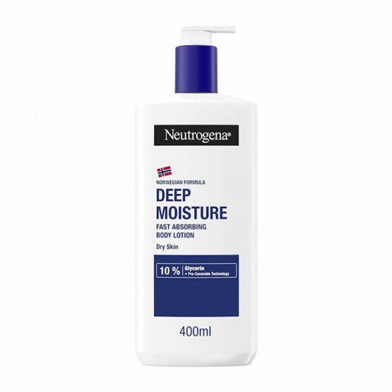 Neutrogena Deep Moisture Body Lotion Γαλάκτωμα Σώματος Βαθιάς Ενυδάτωσης Άμεσης Απορρόφησης 400ml
