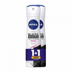 Nivea Deodorant Spray Invisible Black & White Original 48h 1+1 ΔΩΡΟ 2x150ml