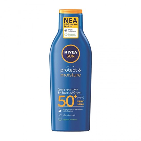 Nivea Sun Protect & Moisture Body Lotion SPF50 Αντηλιακό Γαλάκτωμα Σώματος 200ml