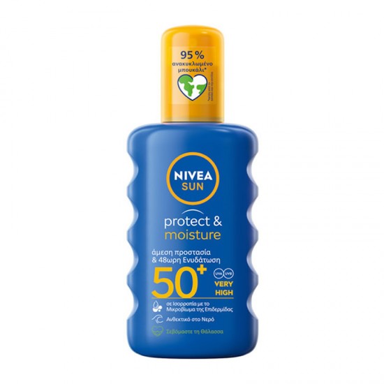 Nivea Sun Protect & Moisture Spray SPF50 Αντηλιακό Σπρέι Σώματος 200ml