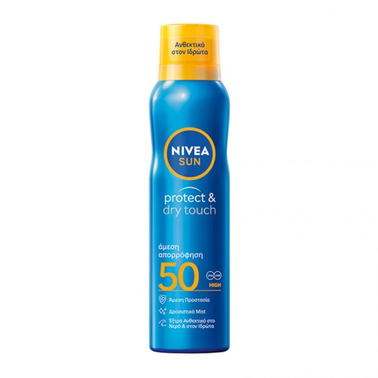 Nivea Sun Protect & Dry Touch Refreshing Sun Mist SPF50 Αντηλιακό Γαλάκτωμα Σώματος σε Σπρέι 200ml