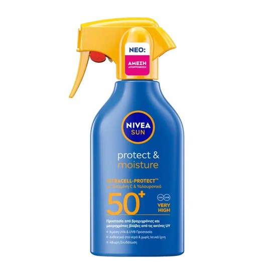 Nivea Sun Protect & Moisture Trigger Spray SPF50 Αντηλιακό Γαλάκτωμα Σώματος σε Σπρέι 270ml