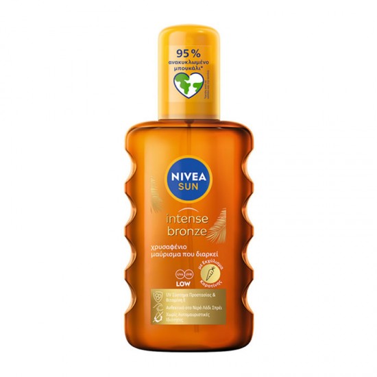 Nivea Sun Intense Bronze Oil Spray SPF0 Λάδι Μαυρίσματος Σώματος 200ml