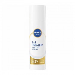 Nivea Sun UV Face 2in1 Primer Serum SPF50 Αντηλιακή Ορός Προσώπου για Λείανση της Επιδερμίδας 30ml