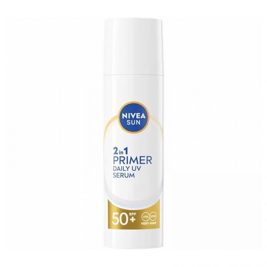Nivea Sun UV Face 2in1 Primer Serum SPF50 Αντηλιακή Ορός Προσώπου για Λείανση της Επιδερμίδας 30ml