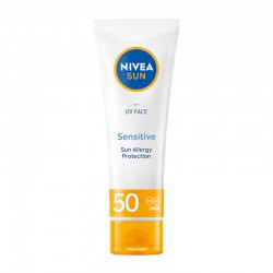 Nivea Sun UV Face Sensitive Cream SPF50 Αντηλιακή Κρέμα Προσώπου για Ευαίσθητο Δέρμα 50ml